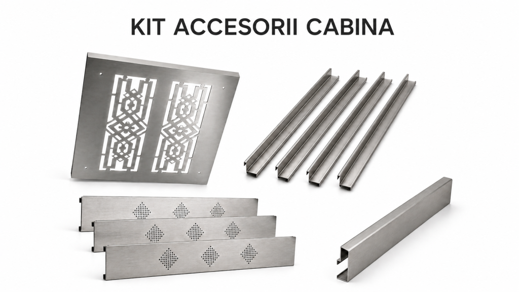 KIT ACCESORII DE INOX PENTRU CABINA